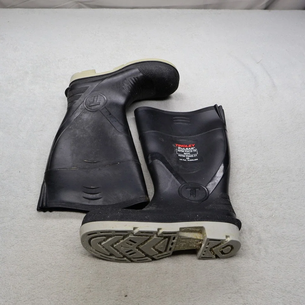 Tingley Pulsar Unisex M3 W5 Rain Boots Black Slip Resistant Waterproof Utility